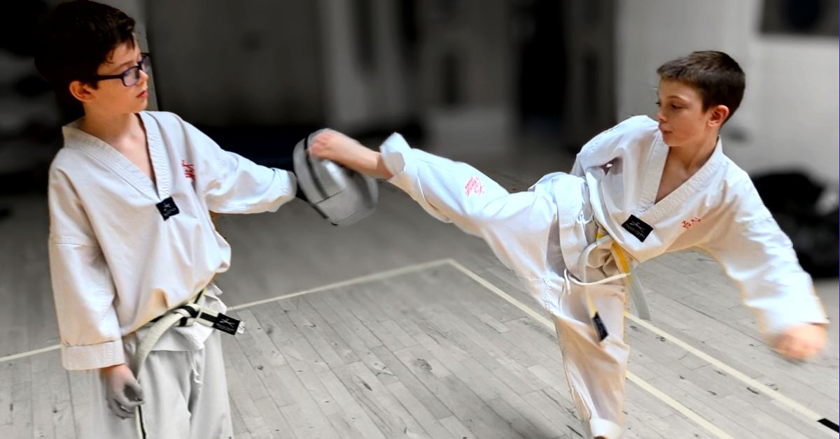 Wellington Tae Kwon-Do students training